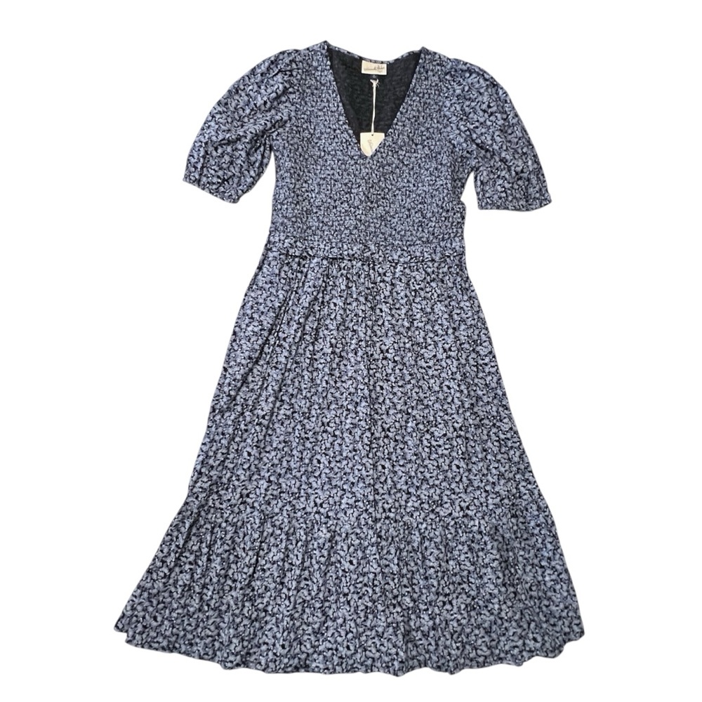 Universal Thread Floral Blue Midi Dress Womens Medium NWT Cottagecore